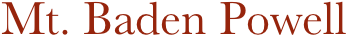 Mt. Baden Powell